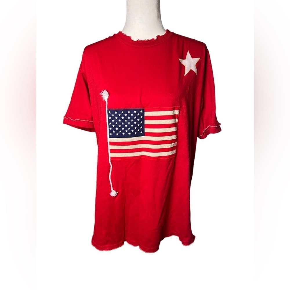 Vintage USA Flag T-Shirt L 90’s Grandmacore